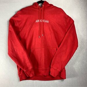 Air Jordan Hoodie Mens XL Red Nike Heavyweight Jacket Pullover